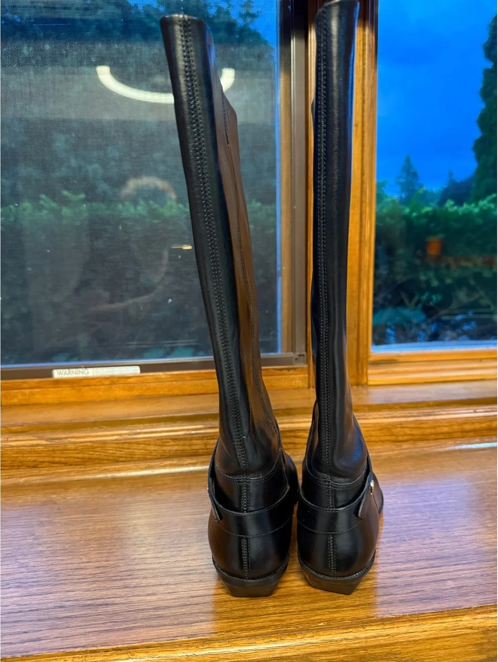 Etienne Aigner Women’s Black Leather Knee-High Riding Boots Size 6M